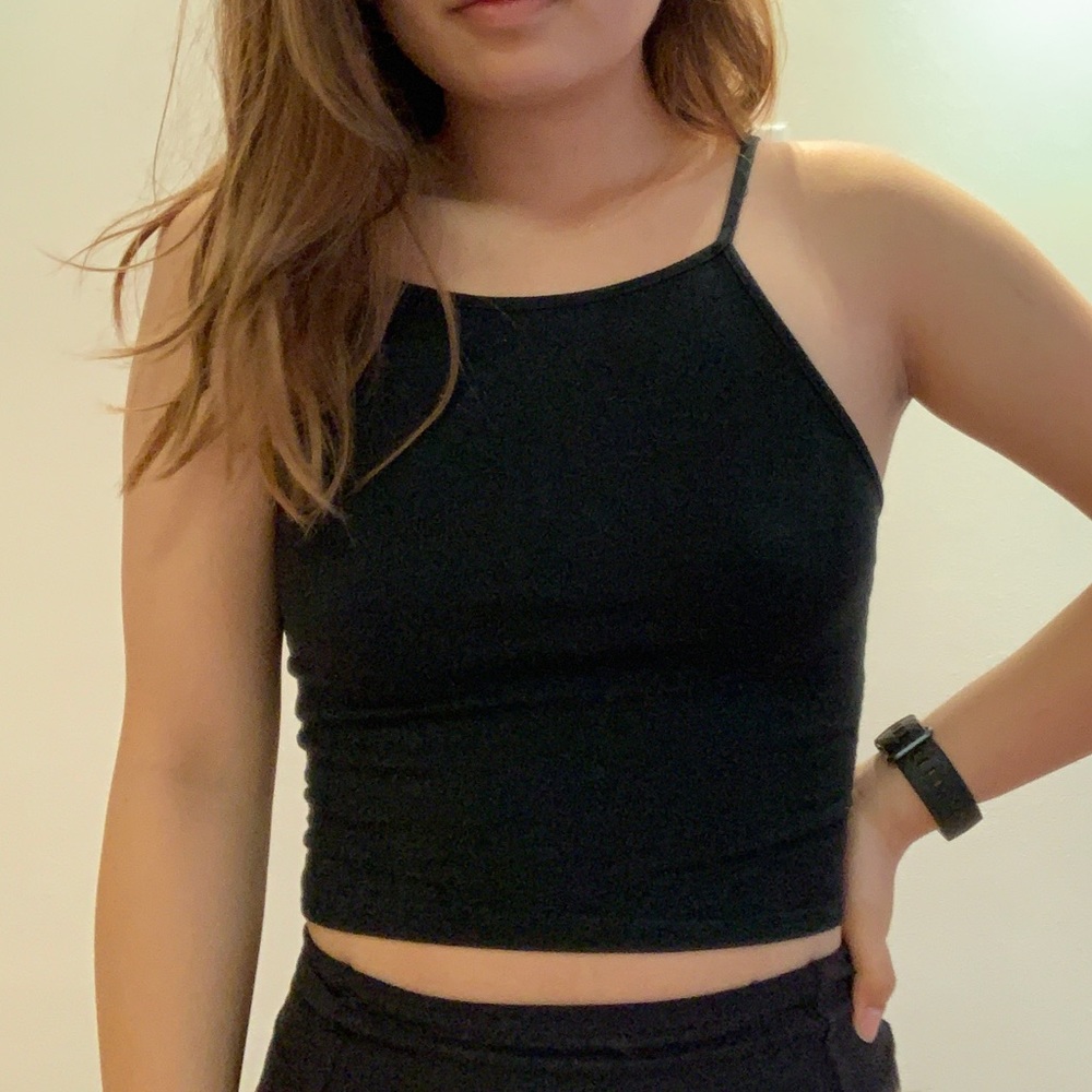Brandy Melville Black Cropped Tank Top